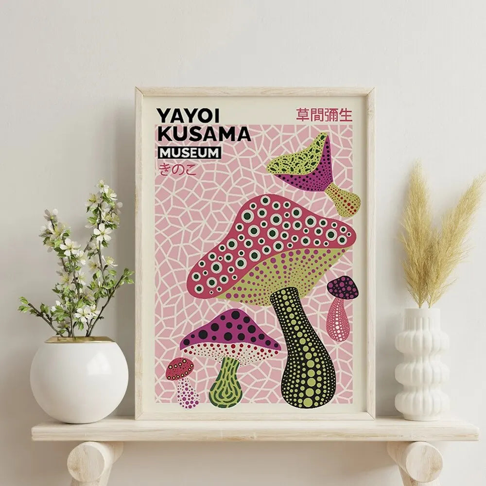 Peintures murales sur toile modernes abstraites Yayoi Kusama, affiches d'exposition d'art japonais pour la décoration de salon