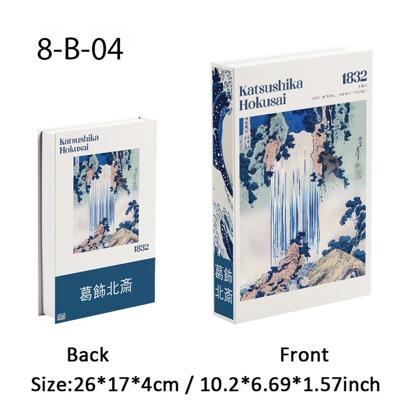 Lucky Cat Open Luxe Fake Book Storage Box Home Decor Decorative Books Interior Decoration Yayoi Kusama Ukiyoe Japanese Ornaments