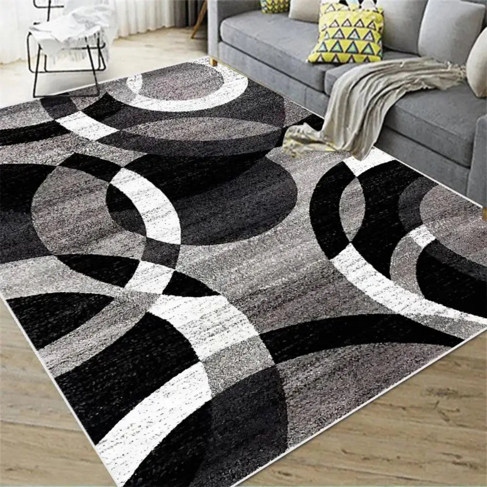 Alfombra Nórdica Abstracta VIKAMA para Sala de Estar, Dormitorio, Cocina, Comedor, Felpudo, Decoración del Hogar, Alfombra de Suelo Geométrica de Gran Superficie
