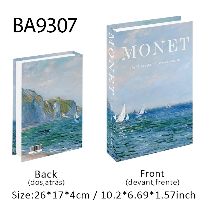 Gothic Interior Decoration Decorative Books Open Luxury Fake Book Storage Box Home Decor Boho Monet Coffee Table Shelf Ornaments