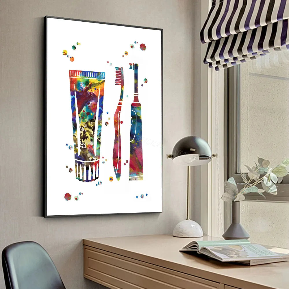 Anatomy Human Teeth Art Posters Teeth Row Teeth Illustra Poster HD Posters Home Room Bar Cafe Decor Art Wall Painting Picture