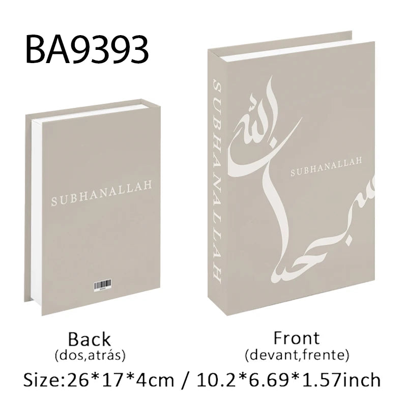 Islamic Kaaba Mosque Luxe Fake Book Storage Box Home Interior Decoration Decorative Books Coffee Table Bedroom Living Room Decor