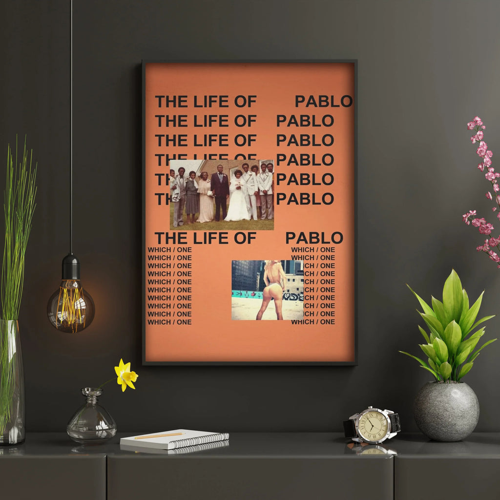 Póster del rapero estadounidense Kanye West, cantante de Hip Hop, portada de álbum de música para habitación, sala de estar, decoración de pared, cuadros impresos en lienzo