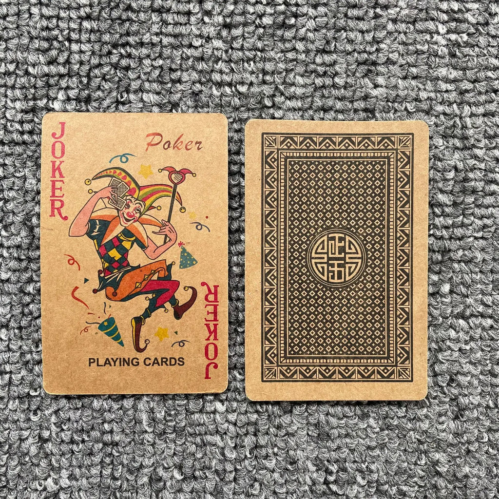 Cartes à jouer en papier kraft Cartes à jouer emballées dans une boîte en papier 57x87mm