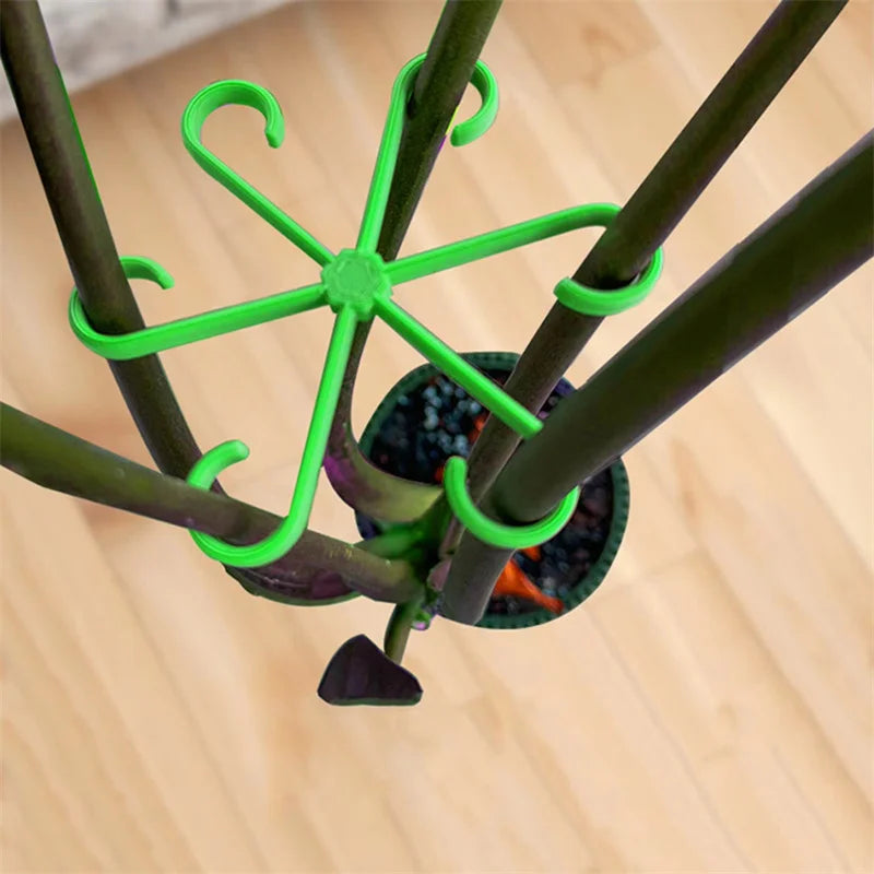 4 pièces support de plante suspendue anti-chute support de poteau crochets en plastique fixateur fleur hydroponique pliable accessoires de jardin fixes