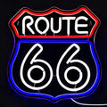 Enseignes Néon LED Route 66 Lumières Décoration Murale Chambre Panneaux Muraux Salle de Jeux Néons Fête Club