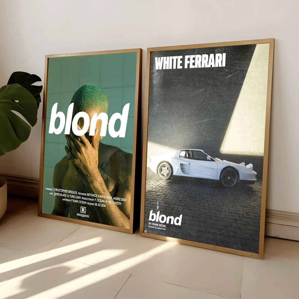 Affiches de Peinture sur Toile pour Décoration Murale d'Album de Musique Rap Hypebeast, Frank Ocean Blond Moderne, pour Salon Maison