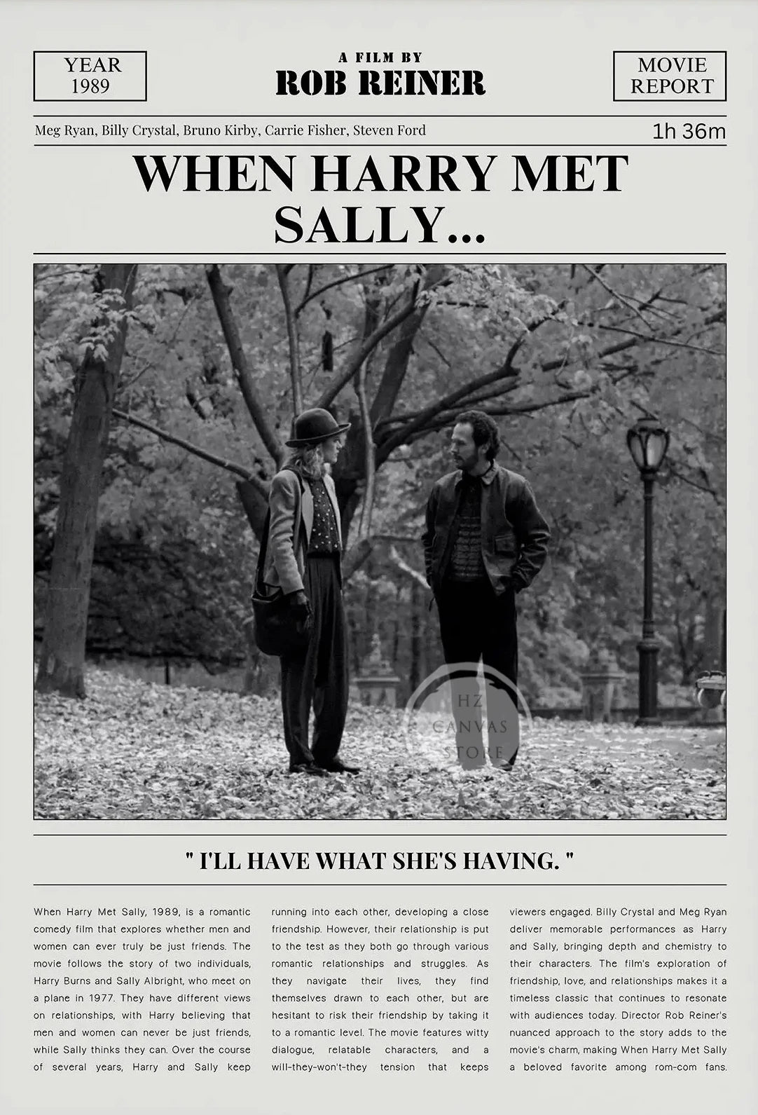 Minimalist Black and White Movie Poster Retro Newspaper Film Print Wall Art Painting Forrest Gump/Pulp Fiction Modern Home Decor