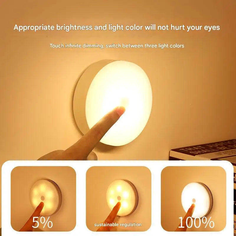 Luz nocturna para dormitorio, lámpara de cabecera, lámpara de escritorio de aprendizaje, protección ocular, carga, ahorro de energía, botón magnético, luz estudiantil.