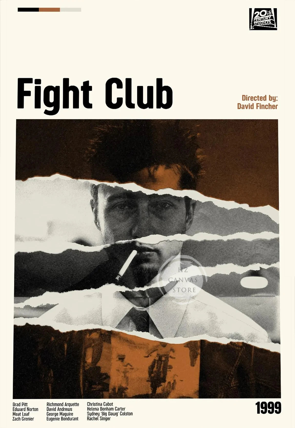 Juego de carteles de películas de series de TV Breaking Bad Cars Fight Club Estilo moderno de mediados de siglo Minimalista Retro Vintage Lienzo Impresión Arte para sala de estar