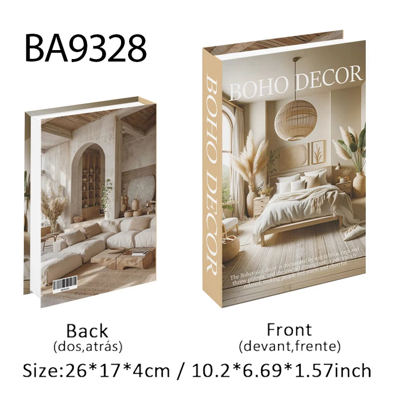 Gothic Interior Decoration Decorative Books Open Luxury Fake Book Storage Box Home Decor Boho Monet Coffee Table Shelf Ornaments
