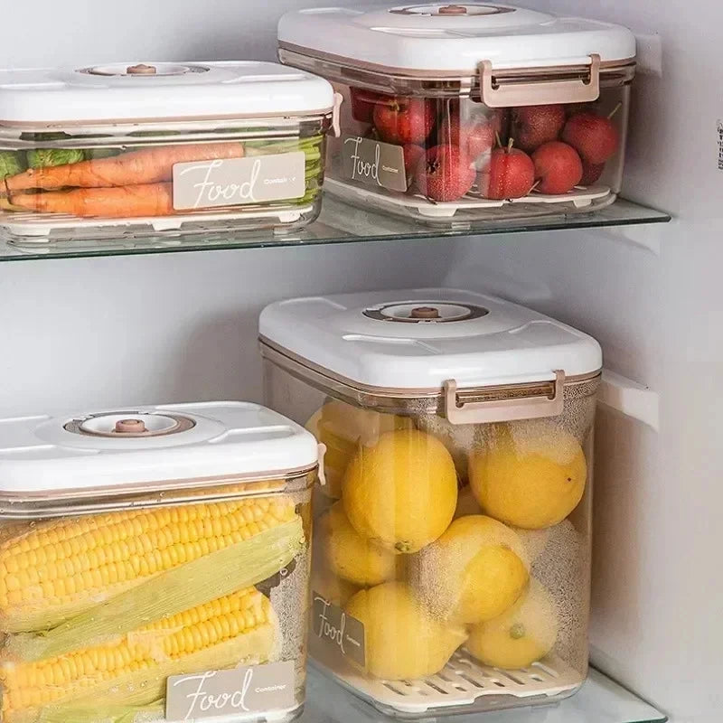Boîte de conservation sous vide alimentaire Scellée Boîte de cuisine pour conserver la fraîcheur Grande capacité Conteneur de stockage alimentaire transparent avec pompe à vide