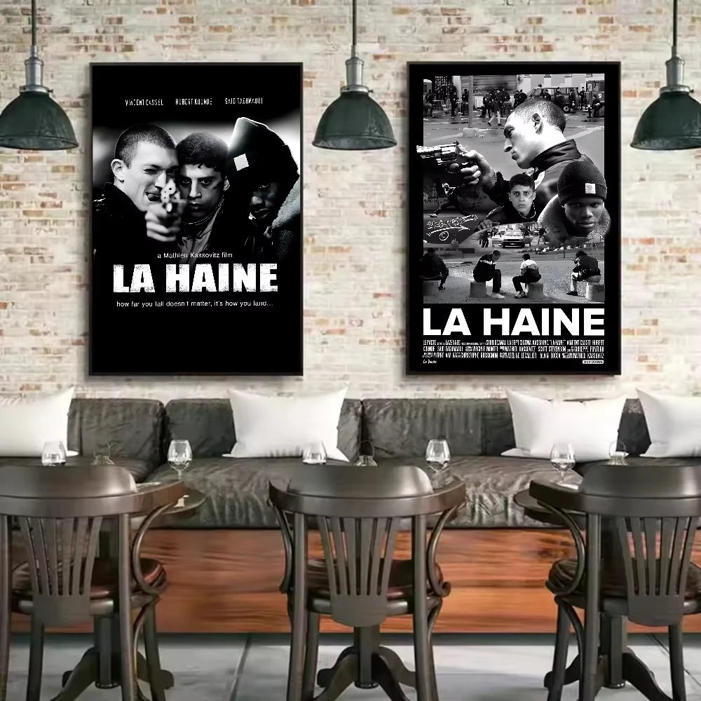 La Haine 1995 Películas Póster HD lienzo pintura sala de estar dormitorio bar decoración estética