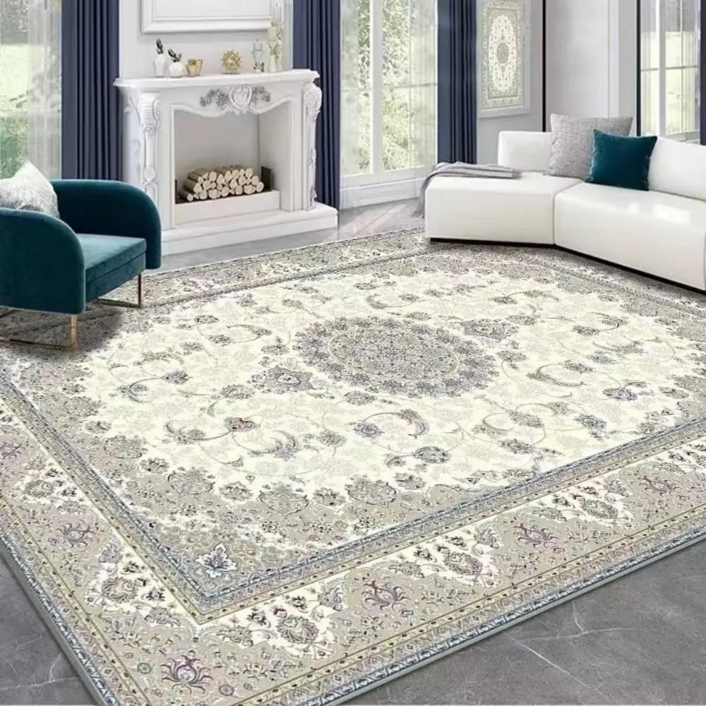 VIKAMA Alfombra Boho Lujo Terciopelo Cristal Dormitorio Sala Estar Tapete Decoración Hogar Vintage Exótica Moderna Minimalista Alfombra de Área Grande