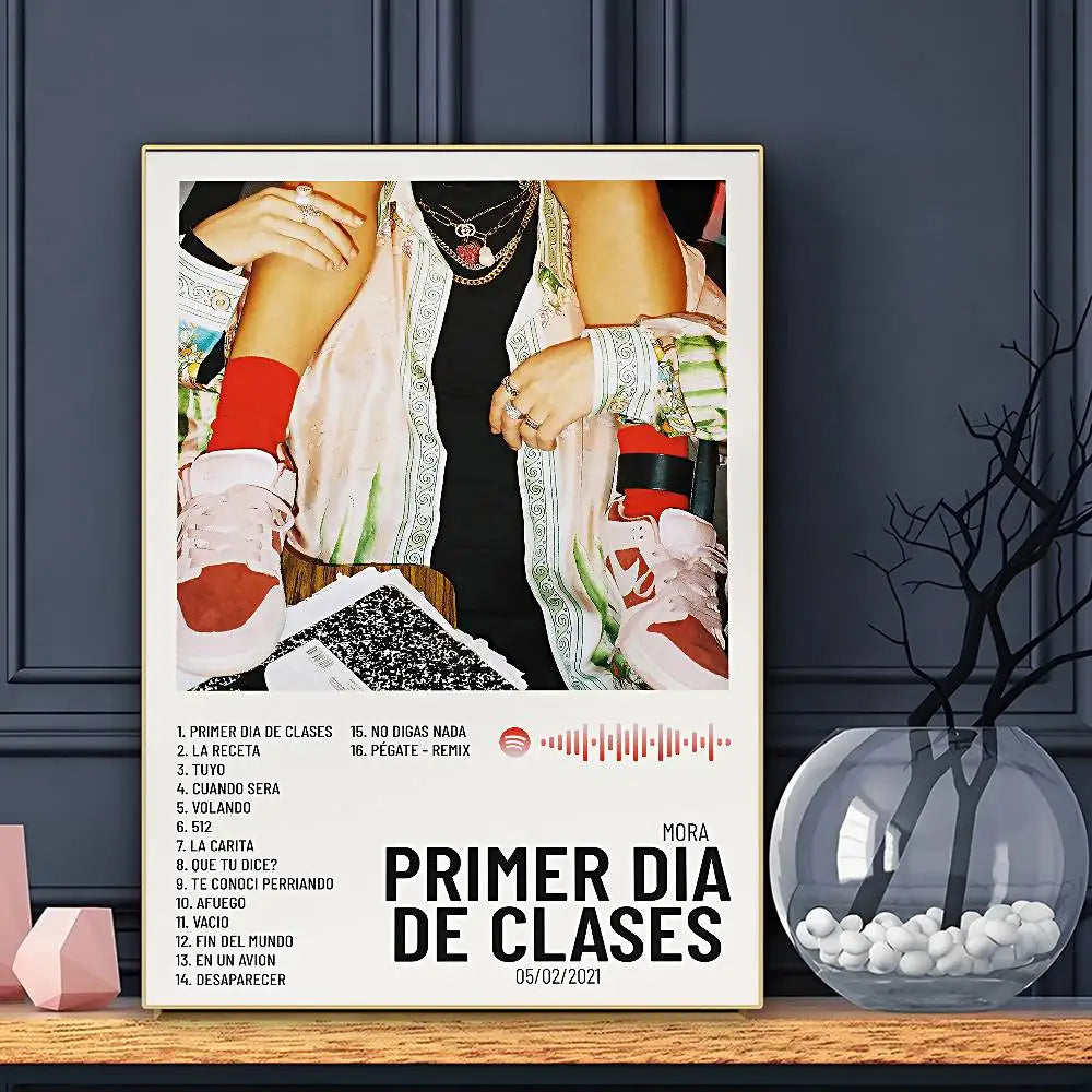 Póster del cantante Mora, arte de pared adhesivo, impresión impermeable para el hogar, sala de estar, dormitorio, bar, decoración estética