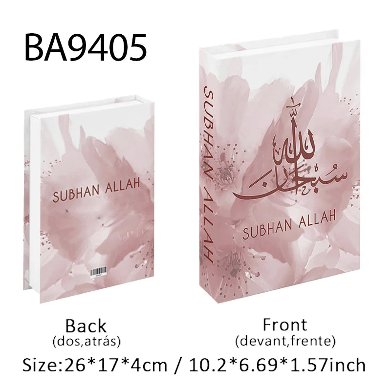 Islamic Kaaba Mosque Luxe Fake Book Storage Box Home Interior Decoration Decorative Books Coffee Table Bedroom Living Room Decor