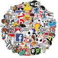 10/53/106Pcs Cool Fashion Brand Logo Stickers DIY Skateboard Laptop Luggage Bike Motorcycle Phone Car Sticker Decals