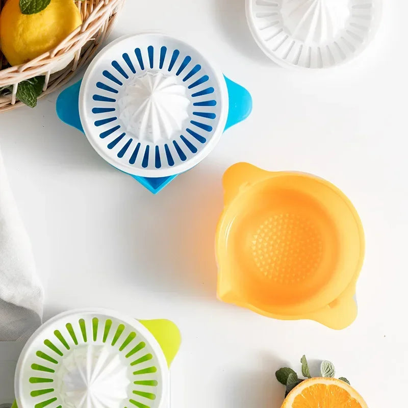 Exprimidores manuales portátiles de limón y naranja, herramienta manual de plástico para frutas, accesorios de cocina, herramientas para hacer zumo de cítricos 100% natural prensado a mano