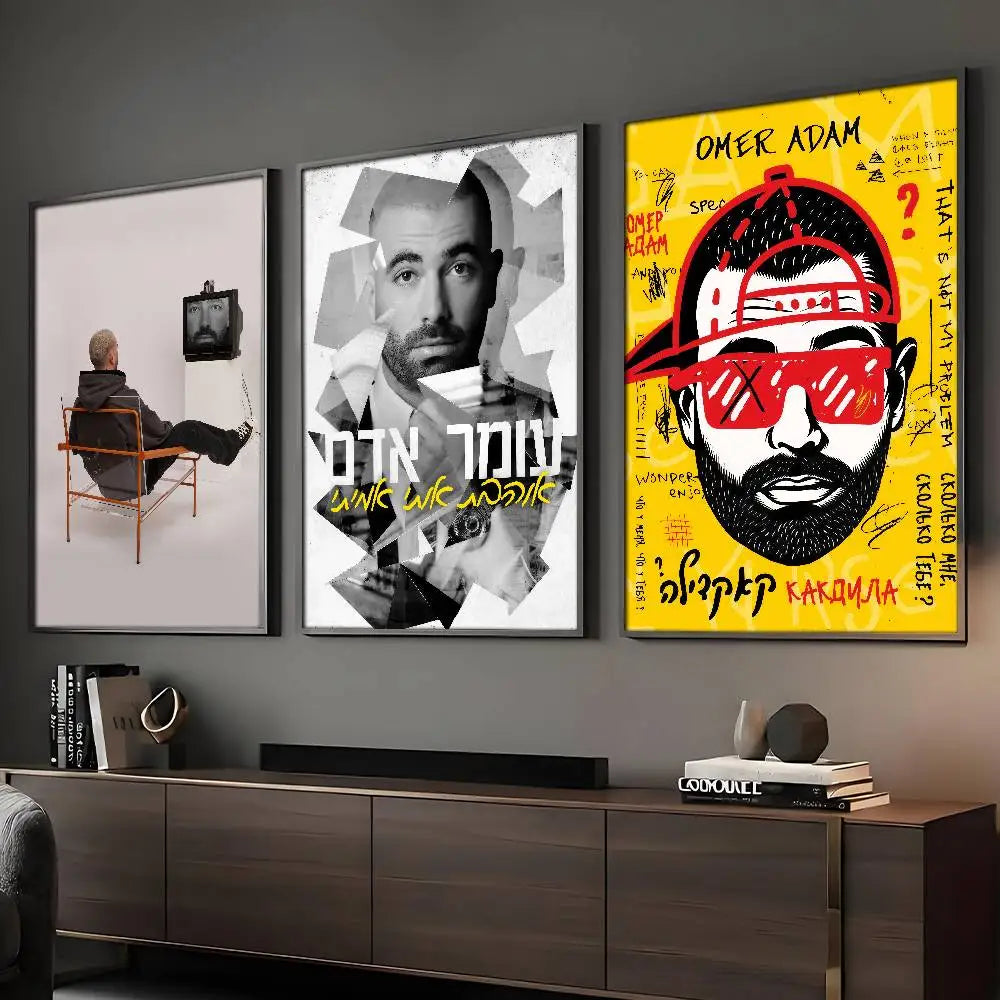 Affiche Omer Adam HD Art Mural Adhésif Imperméable Décoration Maison Salon Bar