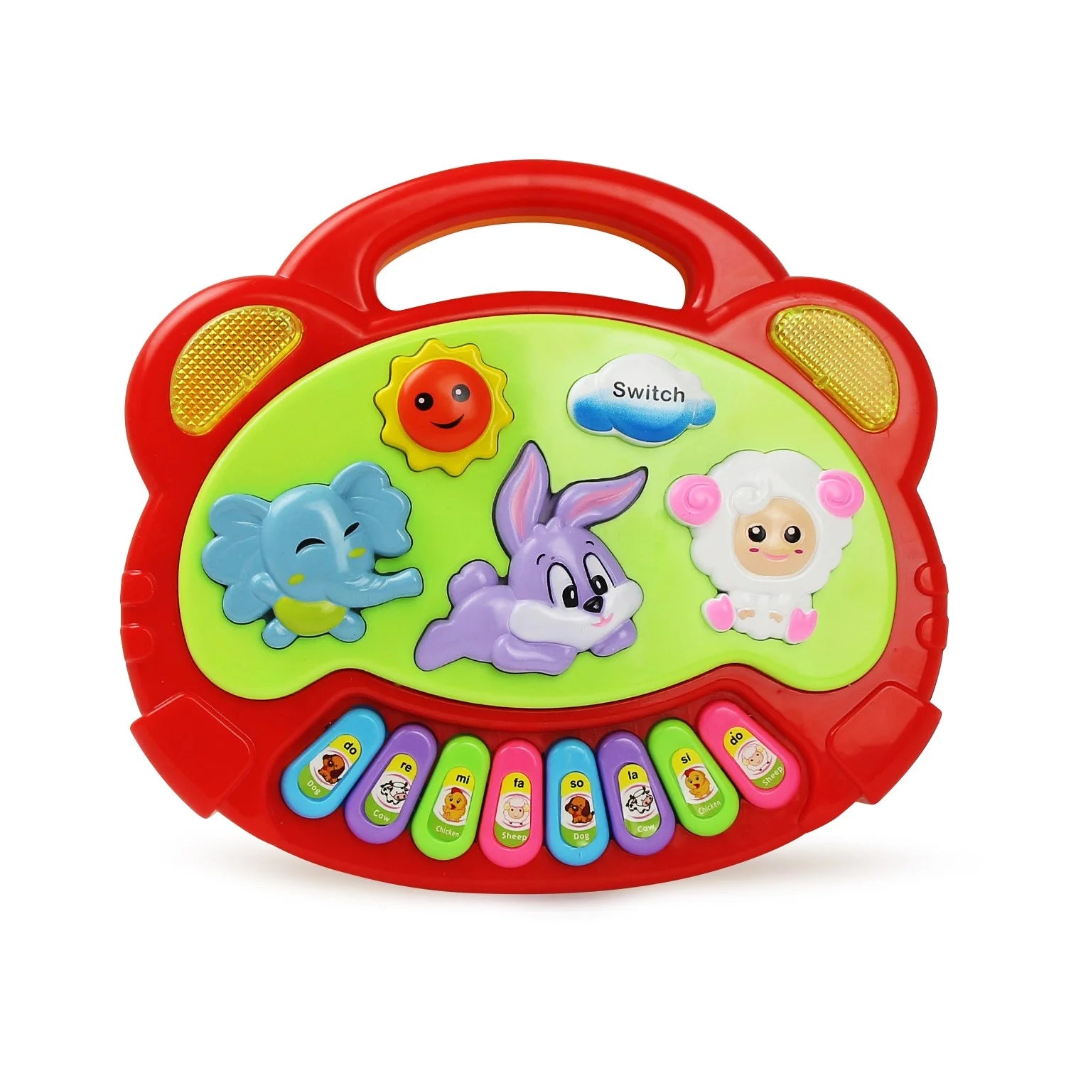 Kids Cartoon Piano Keyboard Game with Flashing Light Music Animal Sounds Baby Instrument Music Toys Educational Toys Kids Gifts
