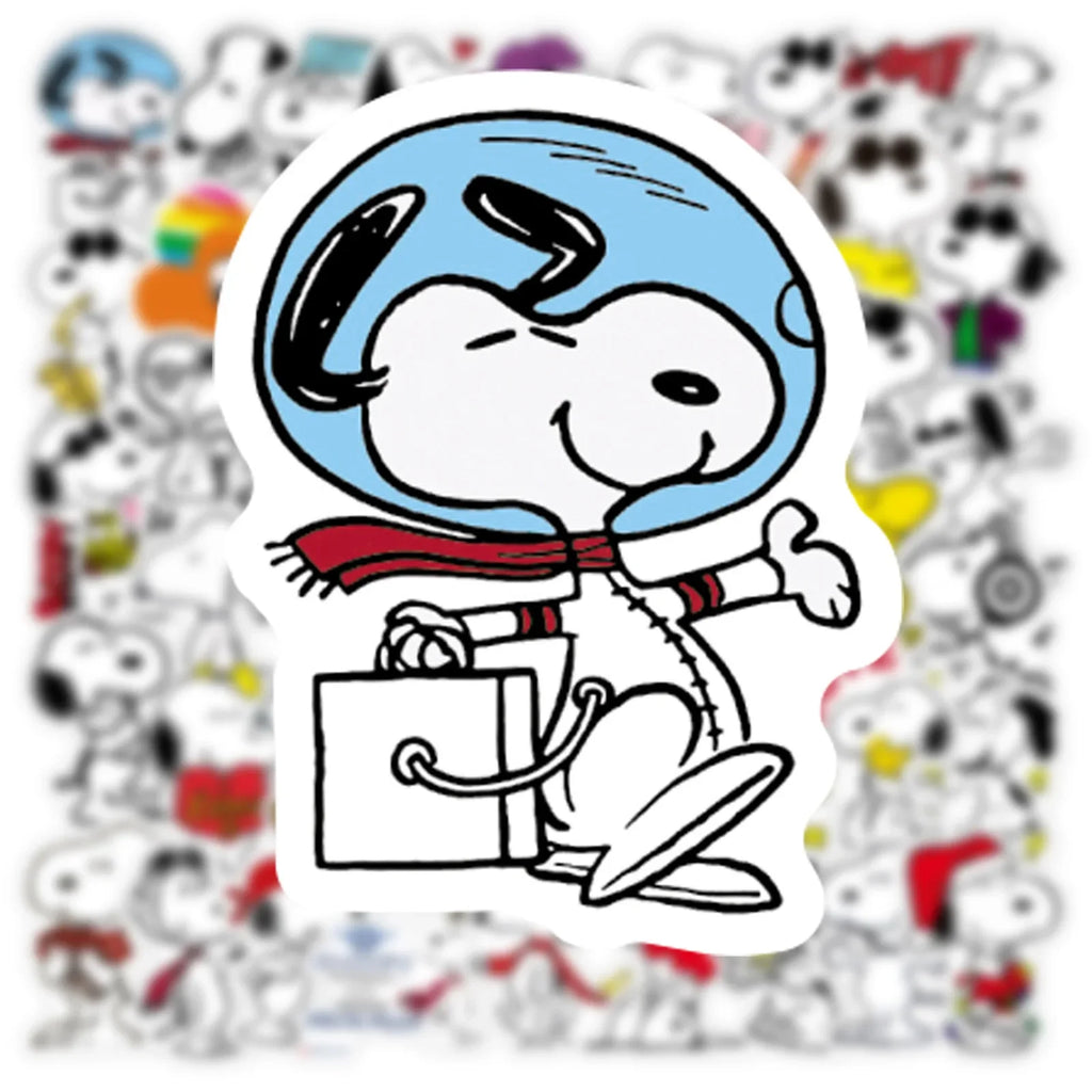 50 pegatinas de dibujos animados de Snoopy para niños, ordenador portátil, monopatín, grafiti, botella de agua, motocicleta, calcomanía de juguete