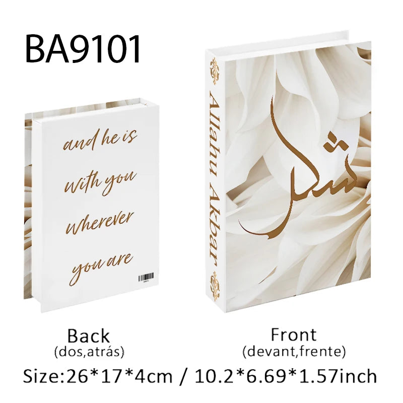 Islamic Mosque Kabaa Luxury Fake Book Home Decor Decorative Books Storage Box Simulation Book Coffee Table Interior Decoration