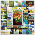 10/30/50 pegatinas de arte de Monet para pintura al óleo, calcomanías de dibujos animados para álbum de recortes, laptop, teléfono, equipaje, coche, pegatinas impermeables, juguete para niños