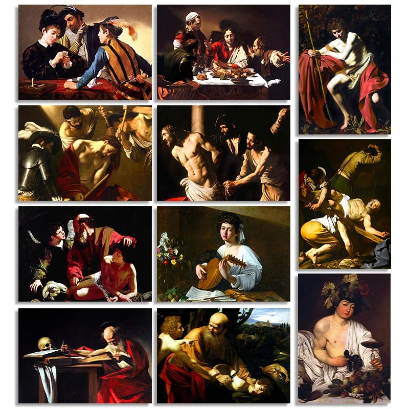 Classic, Vintage, Wall Art, Caravaggio Oil Painting, HD Canvas Printed Poster, Home Living Room Bedroom Decoration, Wall Art