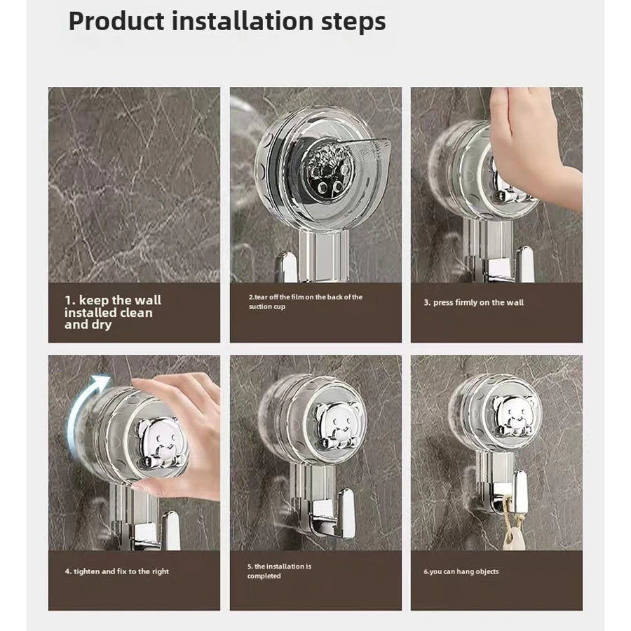 Gancho con ventosa para toallas de cocina, ganchos sin taladro, pegatinas de pared, colgadores para puertas de baño, accesorios autoadhesivos para el hogar y el baño