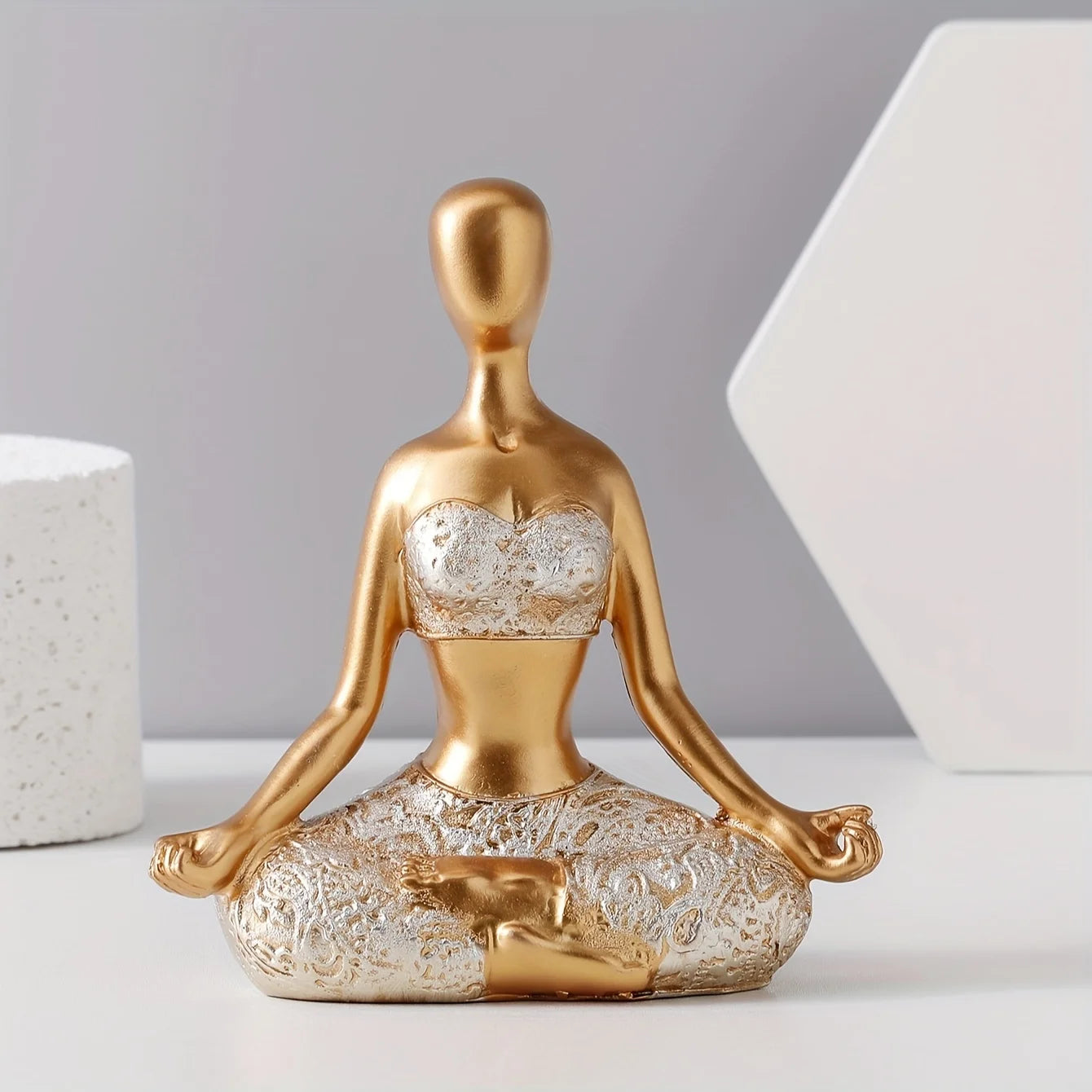 Adornos de yoga para niñas, decoraciones de mueble de televisión, figuras de arte corporal, adornos de yoga para meditación, decoraciones de oficina, figuras de niñas realistas