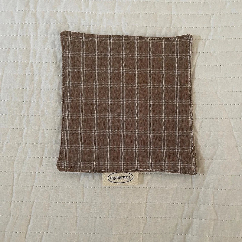 New Stripe Series Multicolor Korean Cotton Coaster Square Fresh Table Cloth Heat Insulation Mat Coffee Cup Placemat Table Decor