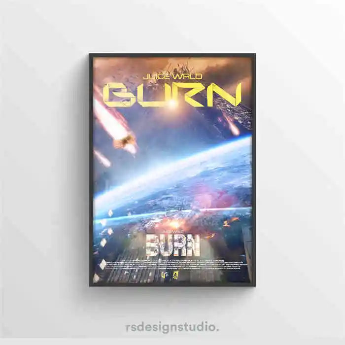 Póster de Juice WRLD Pop Hip Hop Rap Cantante Álbum de Música Portada de Bar de Asma Foto Arte HD Lienzo