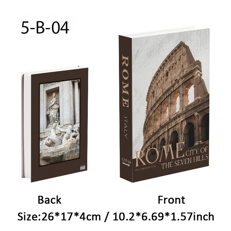 Open Luxury Fake Book Storage Box Home Decor Fashion Paris Decorative Books Interior Decoration Coffee Table Bedroom Ornaments