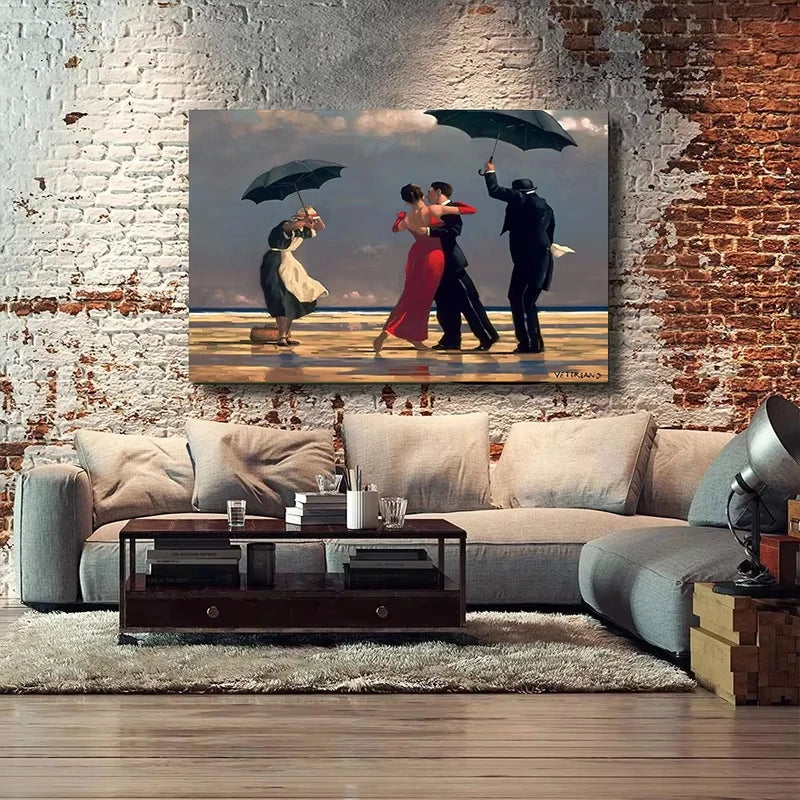 Jack Vettriano Classic Sexy Woman Portrait Nude Lover Poster Vintage Canvas Painting Wall Art Picture Erotic Home Room Decor