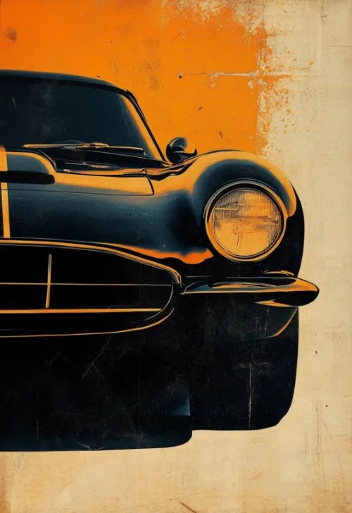 Retro Muscle Car 70s Auto Poster Classic German Car Poster Vintage Wall Art Unique Room Decoration Canvas Painting for Home Room