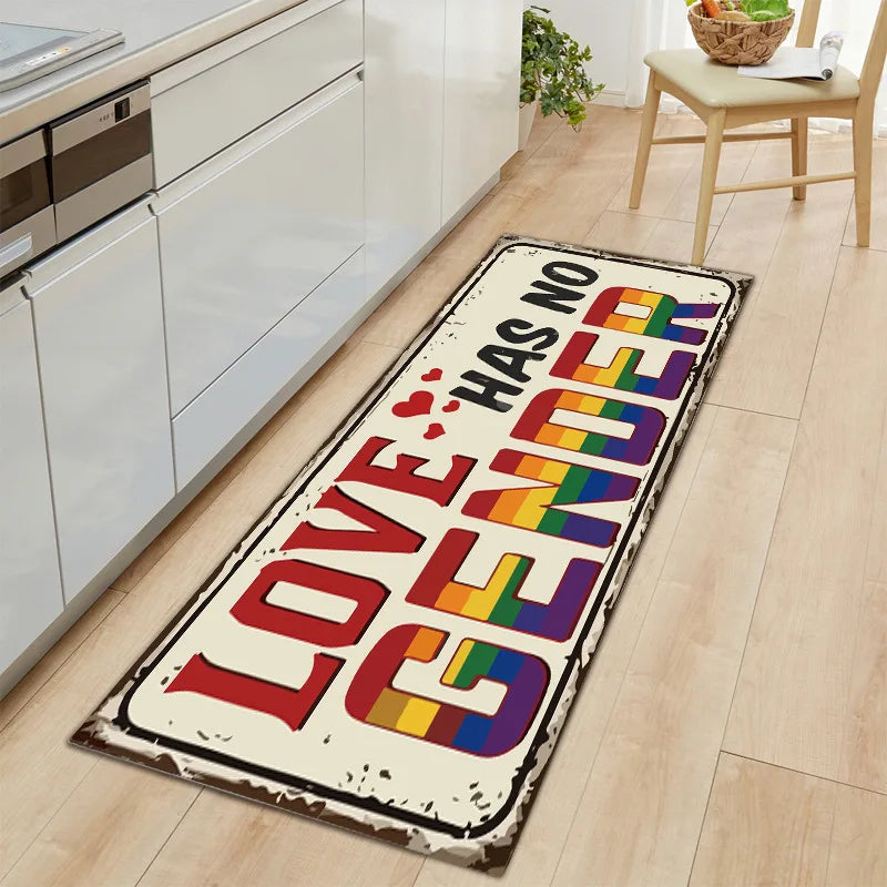 VIKAMA 1/2PCS Juego de alfombrillas de cocina modernas y sencillas, tira larga, absorbente de aceite, alfombrilla de pie, alfombrilla para puerta de baño doméstico