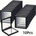 20Pcs Clearview 3D Floating Display Cases Dustproof Acrylic Jewelry Storage Box with Elastic Film Transparent Hanging Organizer