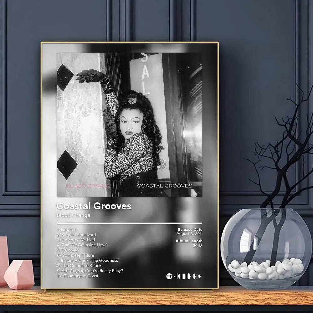 Póster Blood Orange Cantante Arte HD Pared Adhesiva Impermeable Decoración Hogar Salón Bar