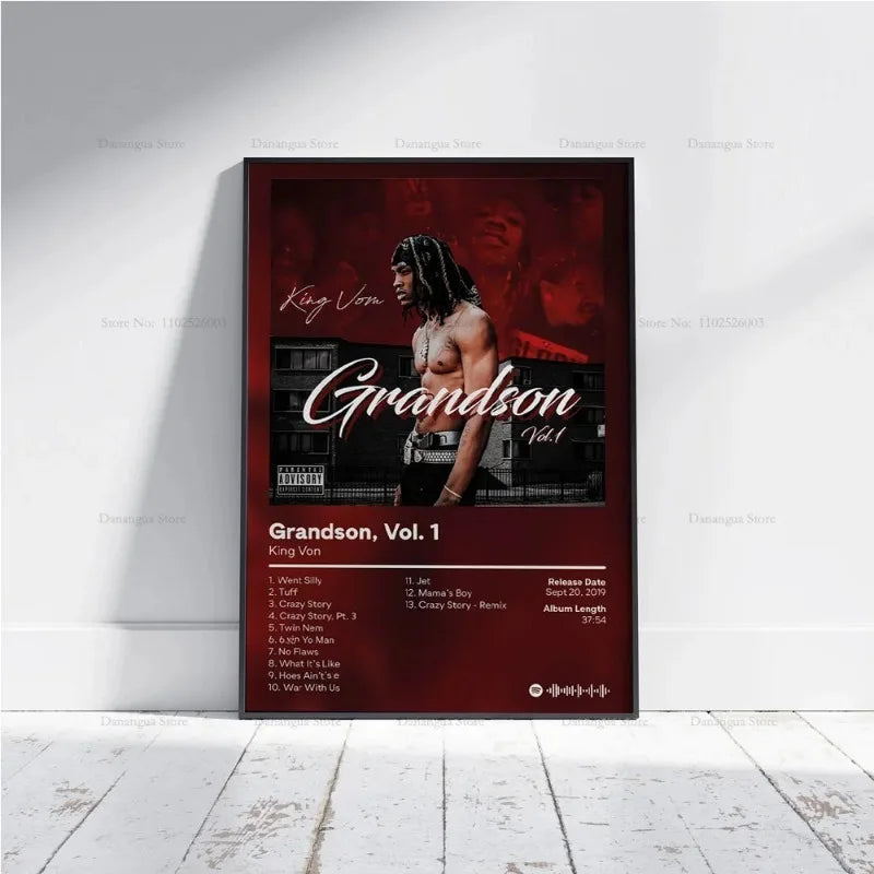 Póster de álbum de música, impresiones de póster, arte de pared, póster de King de Welcome To O Block, pintura en lienzo, regalo, foto, decoración para el hogar y habitación.