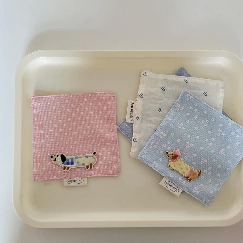 New Stripe Series Multicolor Korean Cotton Coaster Square Fresh Table Cloth Heat Insulation Mat Coffee Cup Placemat Table Decor