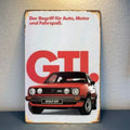 GolfMk1PlaqueMétallique 1pc Plaque Métallique Voiture Golf Mk1 - Décoration Murale Durable pour Fans de Voitures/Maison