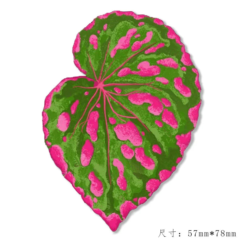 Pegatina magnética de nevera con forma de seta de planta simulada, regalo creativo, pegatina plana de nevera con forma de hoja simulada, decoración del hogar