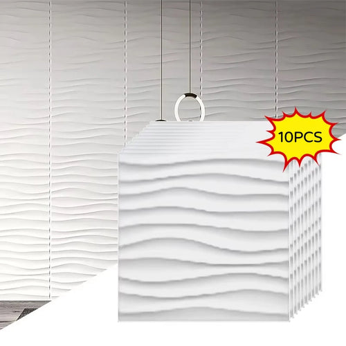 10PCS 30x30cm Wall Sticker 3D Wall Panels Indoor Wall Decoration For Living Room Bedroom Hotel Office Mural Tile-Panel-Mold