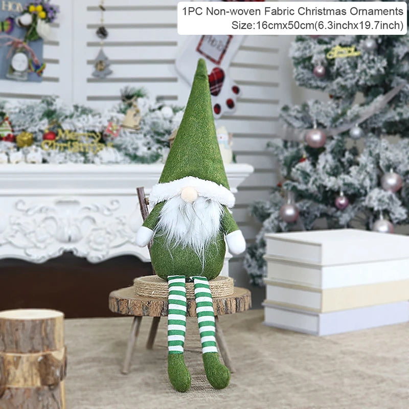 Decoración navideña de Papá Noel para el hogar 2025, decoración de mesa, muñeco de alce, adornos navideños, regalos de Navidad, Feliz Año Nuevo 2026