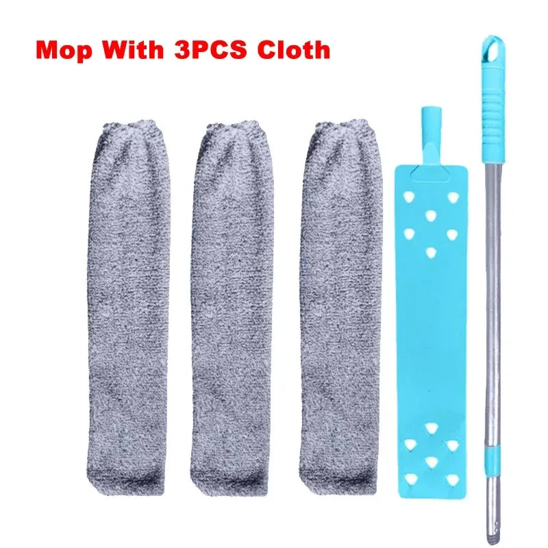 Cepillo Plumero Telescópico para Limpieza del Hogar, Mopa de Mango Largo, Limpiador de Polvo para Huecos, Herramienta de Cepillo para Sofá y Mesita de Noche, Accesorios de Cocina