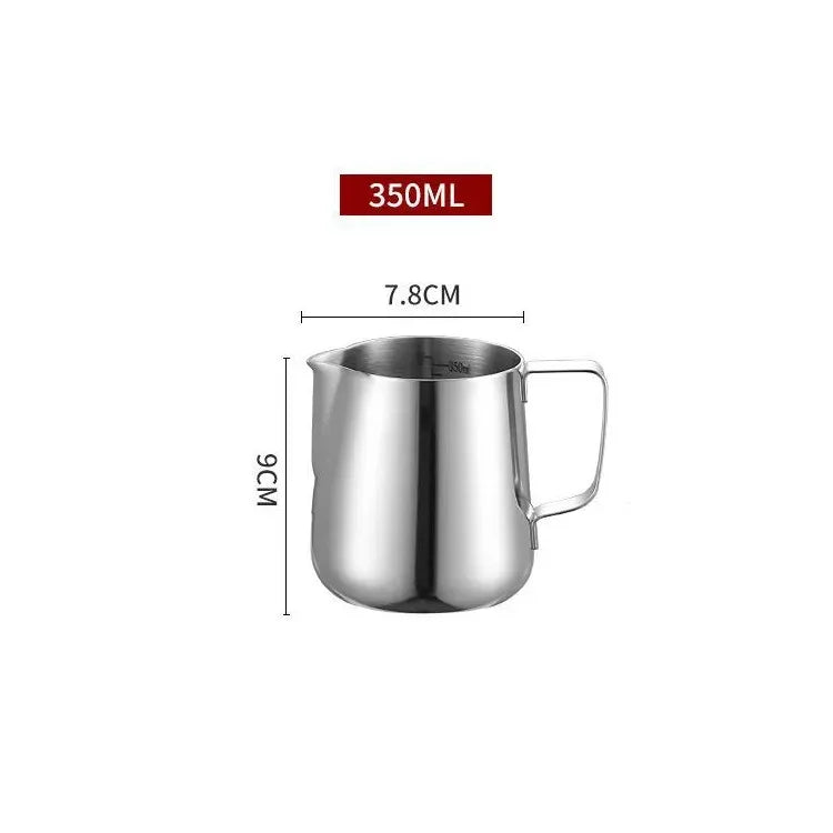 Jarra de leche de acero inoxidable con escala Lahua de 350/600/1000 ml, jarra de leche artesanal para espumar café con leche, jarra para arte, jarra, taza