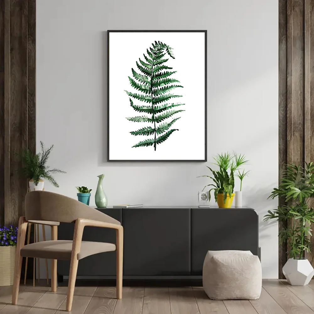 Cuadros de pared nórdicos con plantas verdes, lienzo, arte de pared, Monstera, helecho, hojas de plátano, pintura, decoración, sala de estar, dormitorio, impresiones botánicas, gran oferta