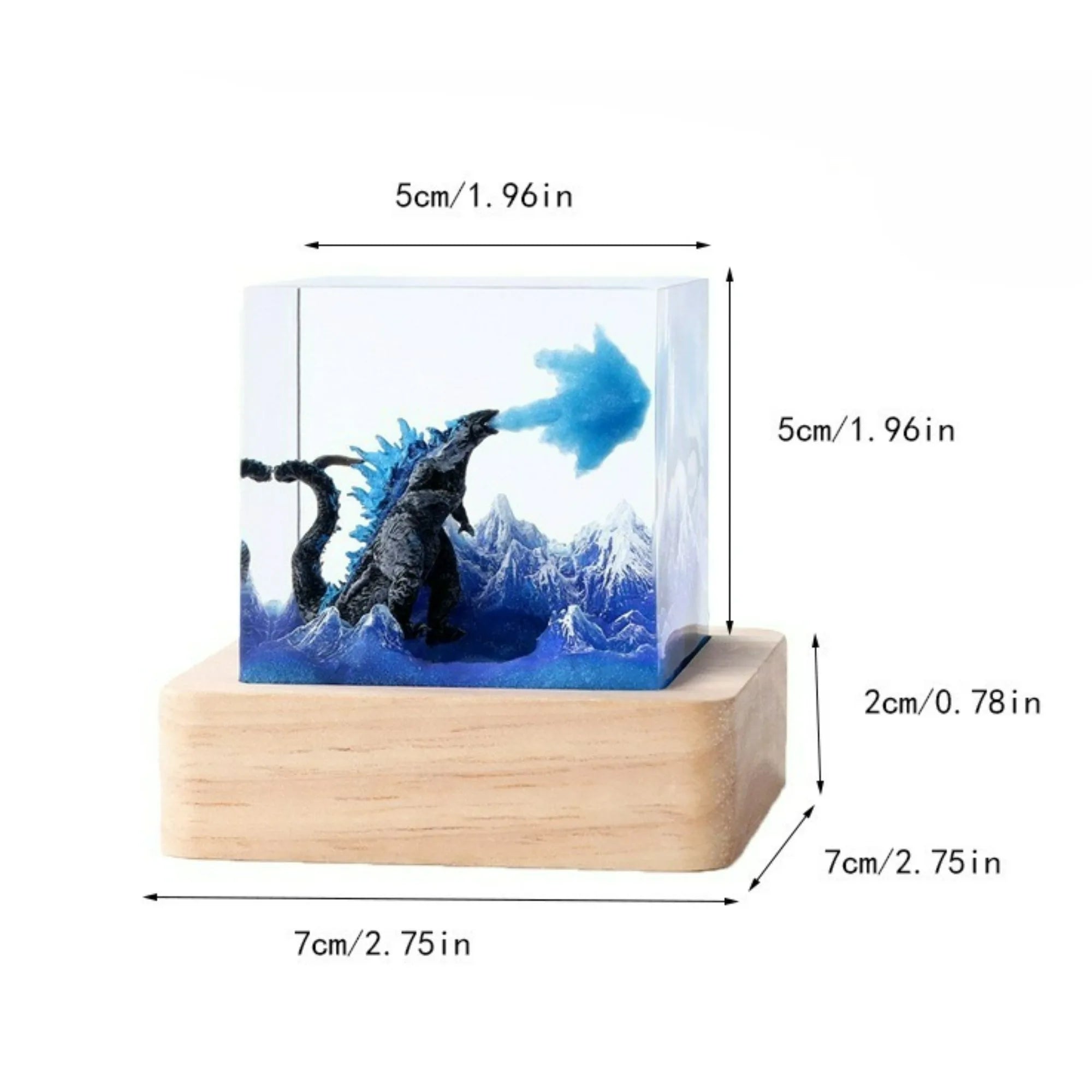 Luz de mesa de resina con organismo de exploración de lecho marino, 2 buzos, luz de mesa de resina, luz nocturna de buzo de aguas profundas, decoración de escritorio de oficina y dormitorio