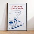 Musique Moderne Jouez-la Deux Fois Art Mural Rétro Groovy Impressions Cadeau Tendance Peinture sur Toile Affiche Photo Pour Salon Décoration Murale Maison
