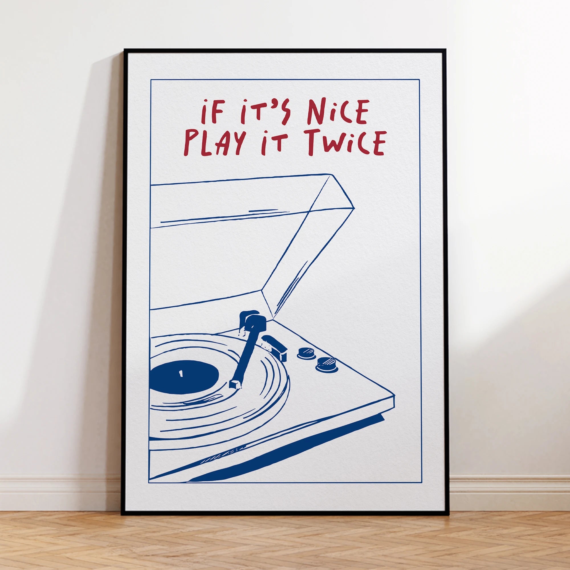 Musique Moderne Jouez-la Deux Fois Art Mural Rétro Groovy Impressions Cadeau Tendance Peinture sur Toile Affiche Photo Pour Salon Décoration Murale Maison